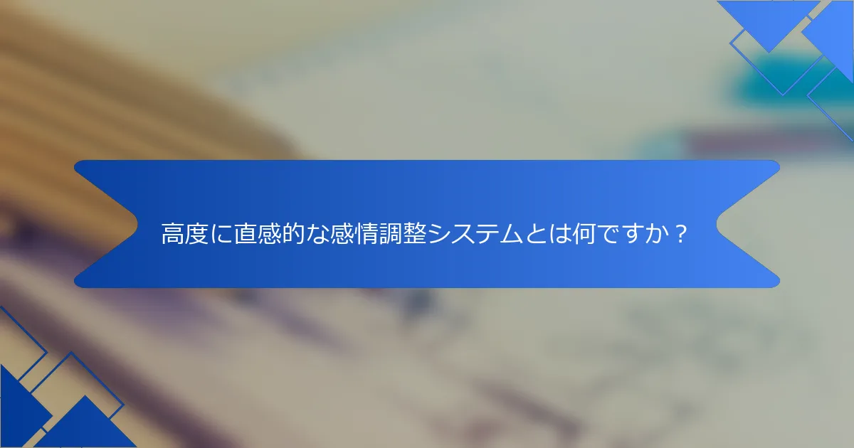 高度に直感的な感情調整システムとは何ですか?